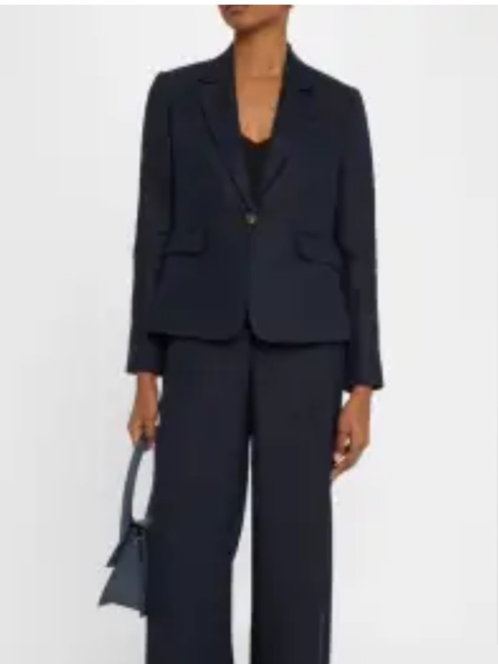 ARGENT Wool Blend Piped  Blazer